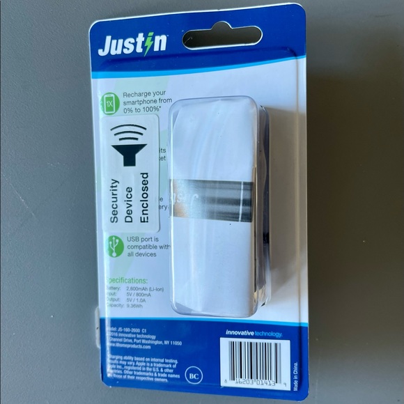 JUSTIN: 2600mAh POWER STICK and POCKET JUICE: Portable Charger 2000mAh - Picture 3 of 5